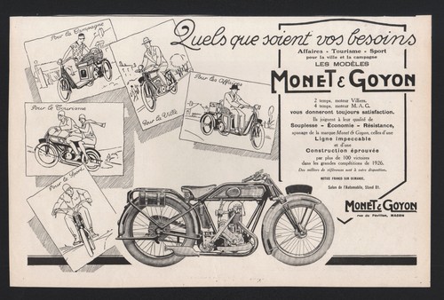 Publicité 1926 moto - 1926,
